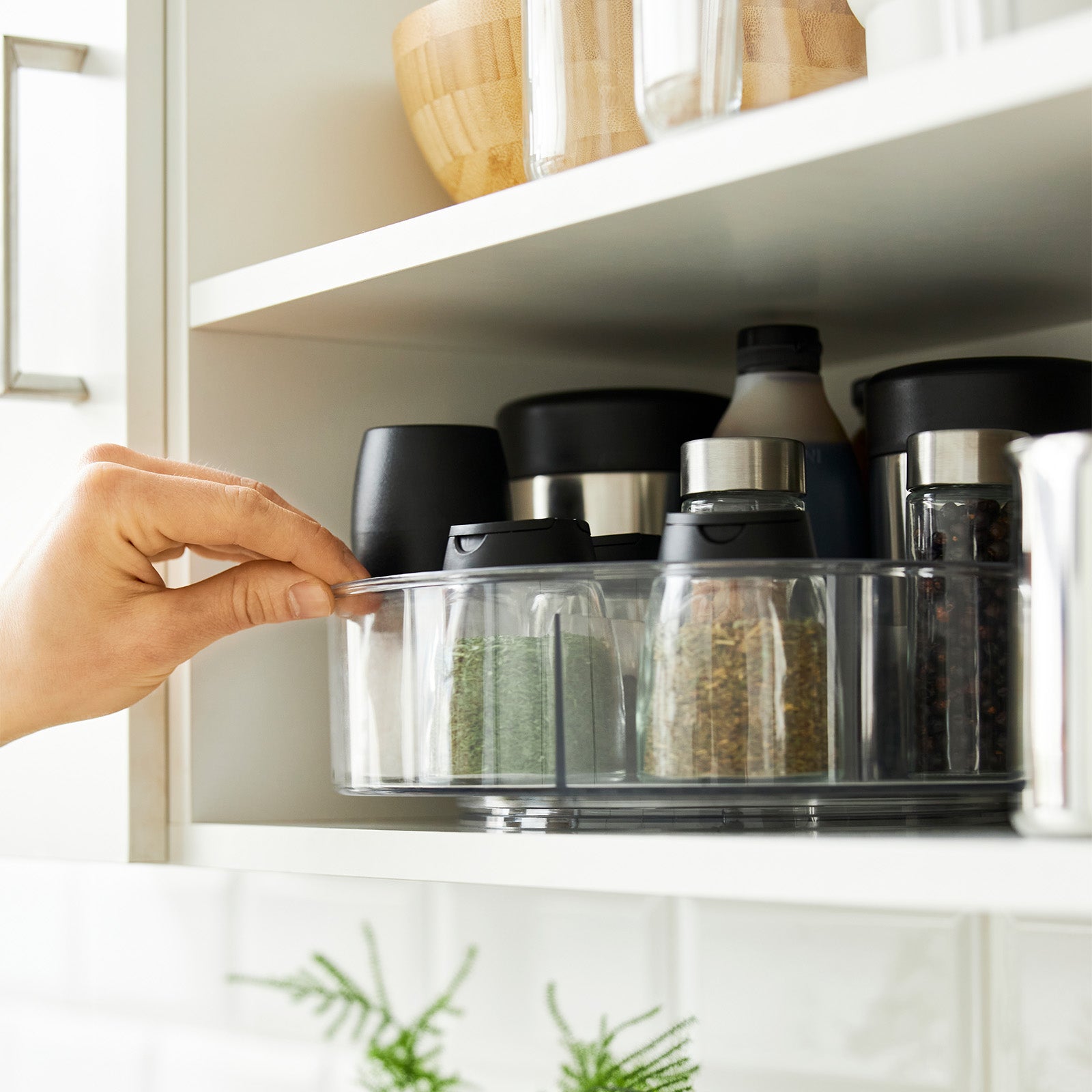 Rotho Drehteller Ø 29 × 8,3 cm, Kunststoff, Transparent