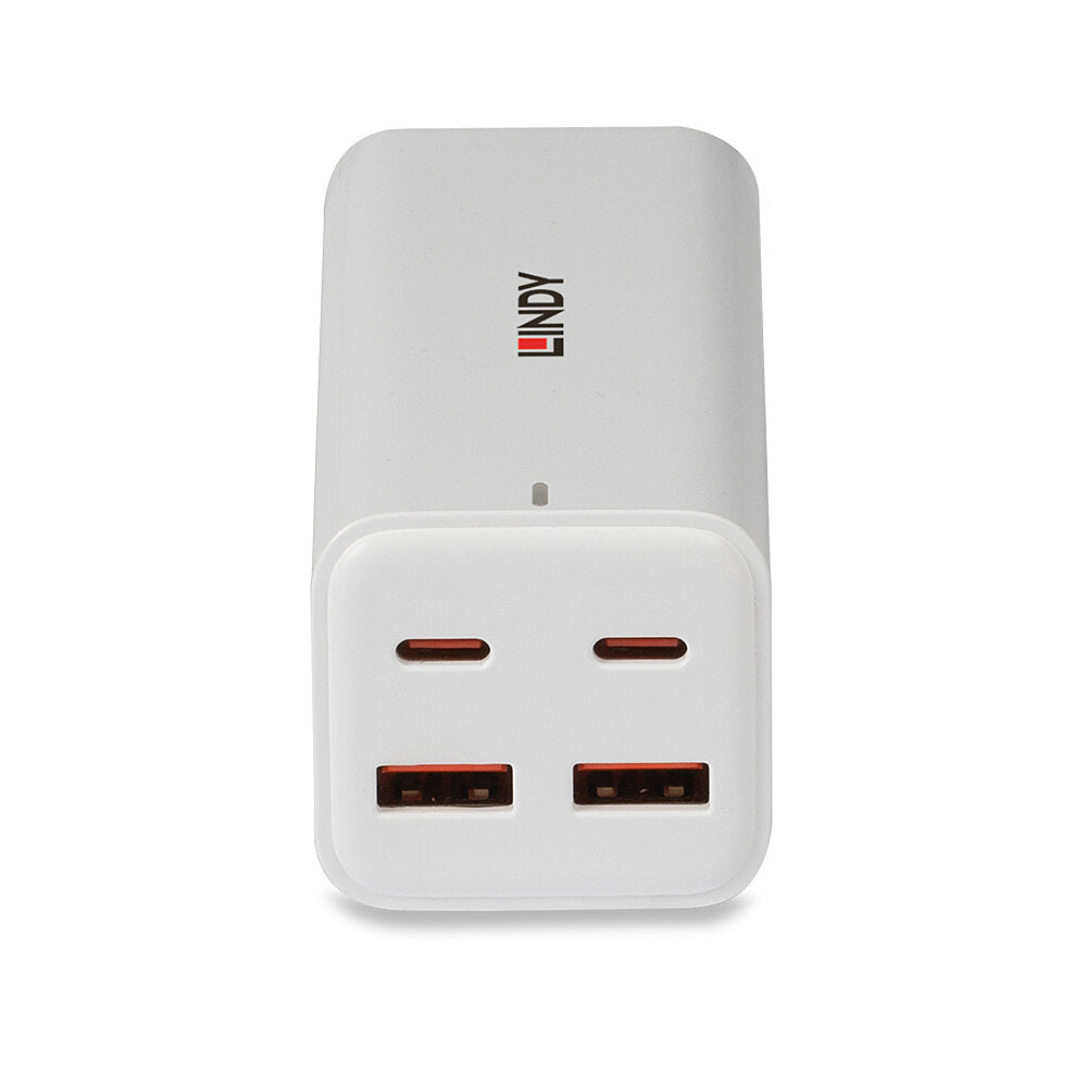 Lindy Ladegerät – 100 W, 4× USB (USB-C + USB-A), GaN