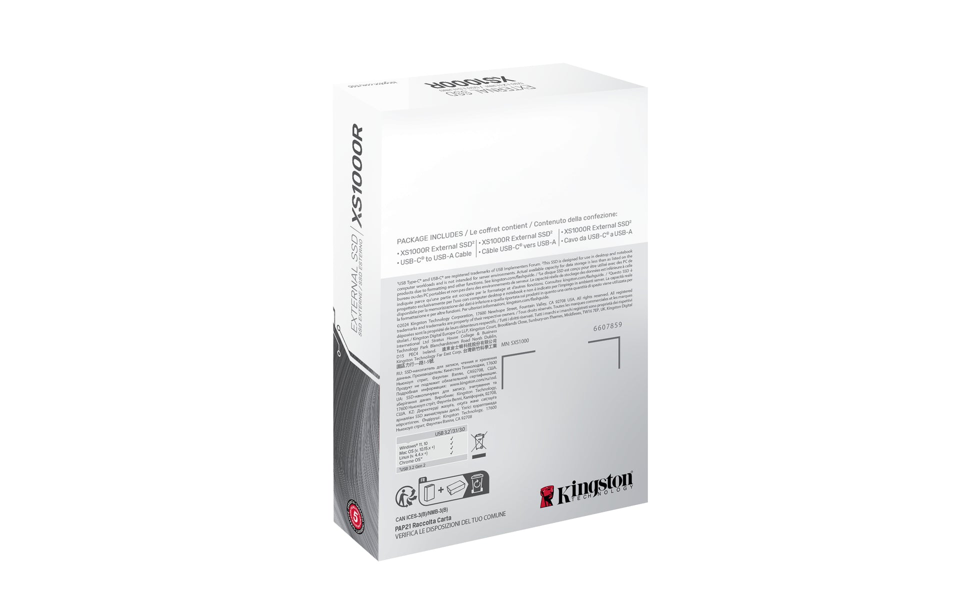 Kingston Technology Kingston XS1000R Speichergerät – 2 TB, USB 3.2 Gen 2, Rot