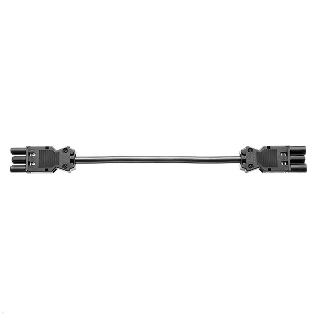 Bachmann Verlängerungskabel, GST18–GST18, 5 m, 3×1,5 mm², H05VV-F – schwarz