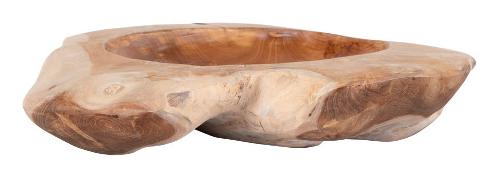 House Nordic Schale – Teakholz, Natur – Ø 40 × 12 cm