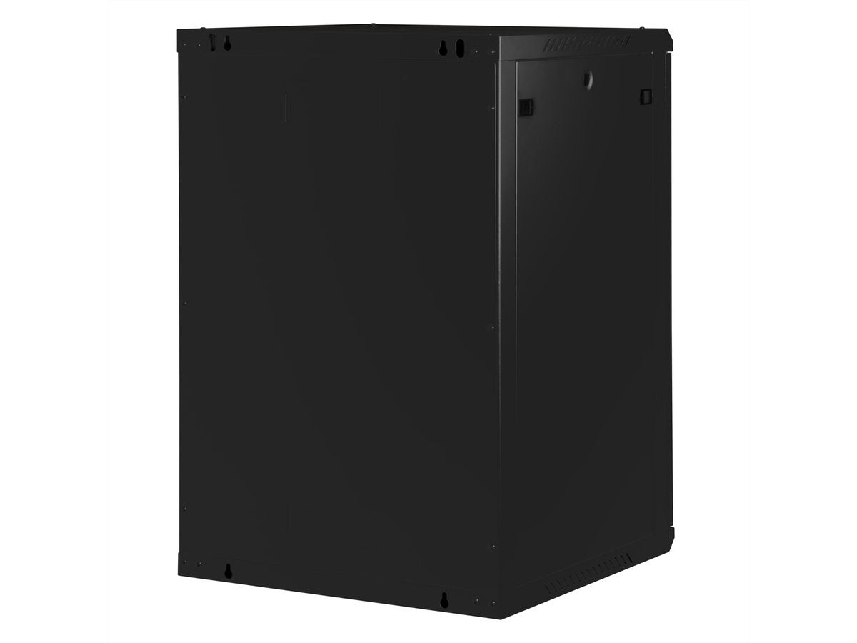 ROLINE Basic Plus – 19" Wandverteiler 18U, IP20, abschliessbar, 600 × 600 × 912 mm, schwarz