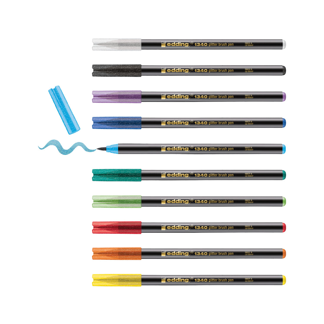 Edding Filzstifte, Strichbreite 0,5–5 mm, 10 Farben