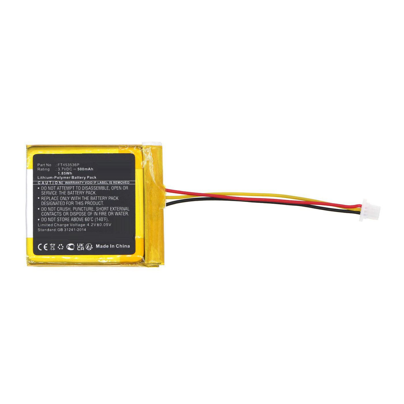 CoreParts Akku – für Turtle Beach Stealth 700 2Gen – LiPo, 3,7 V/500 mAh, 1,85 Wh – schwarz, gelb