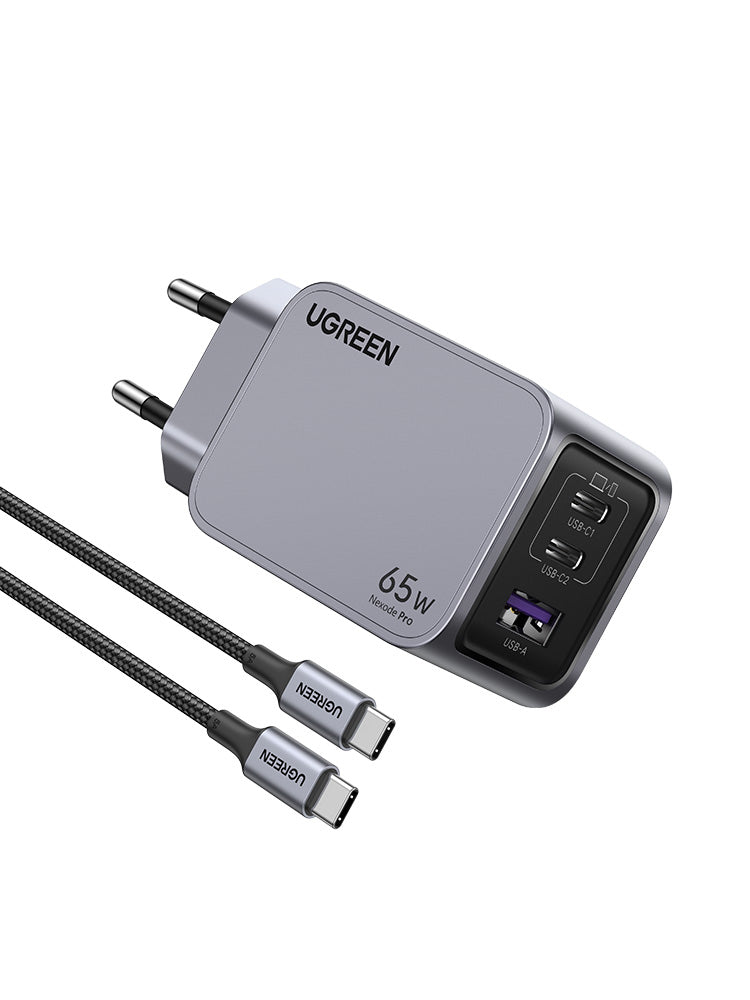Ugreen Nexode Pro 25871 Netzteil – 65 W, 1× USB-C + 1× USB-A, PD, GaN – für Smartphones, Tablets und Laptops