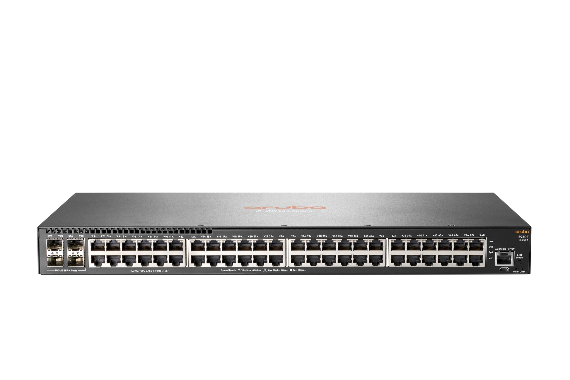 HPE Aruba Networking 2930F – Managed Switch – 48×GbE, 4×SFP+, L3, 1U