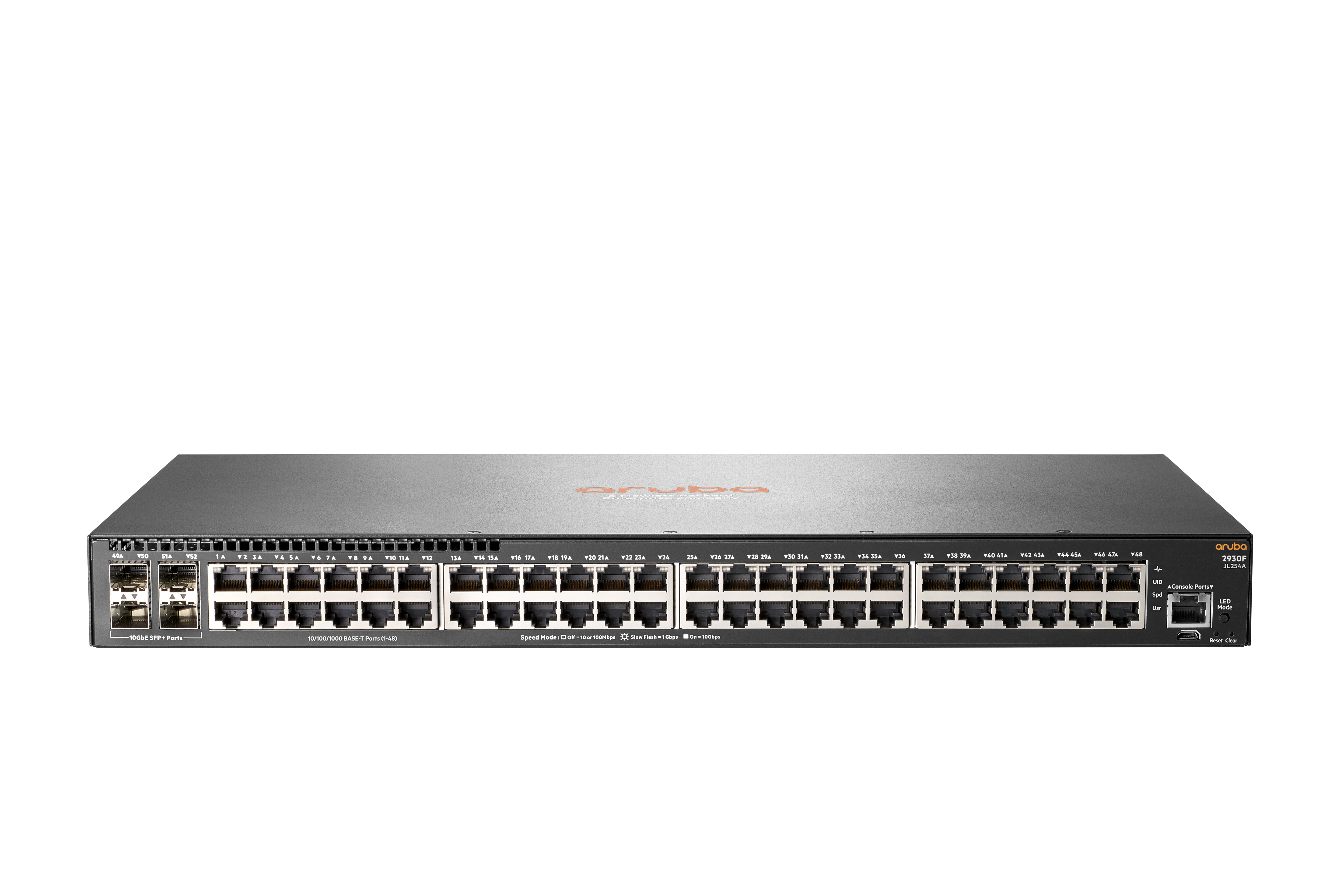 HPE Aruba Networking 2930F – Managed Switch – 48×GbE, 4×SFP+, L3, 1U