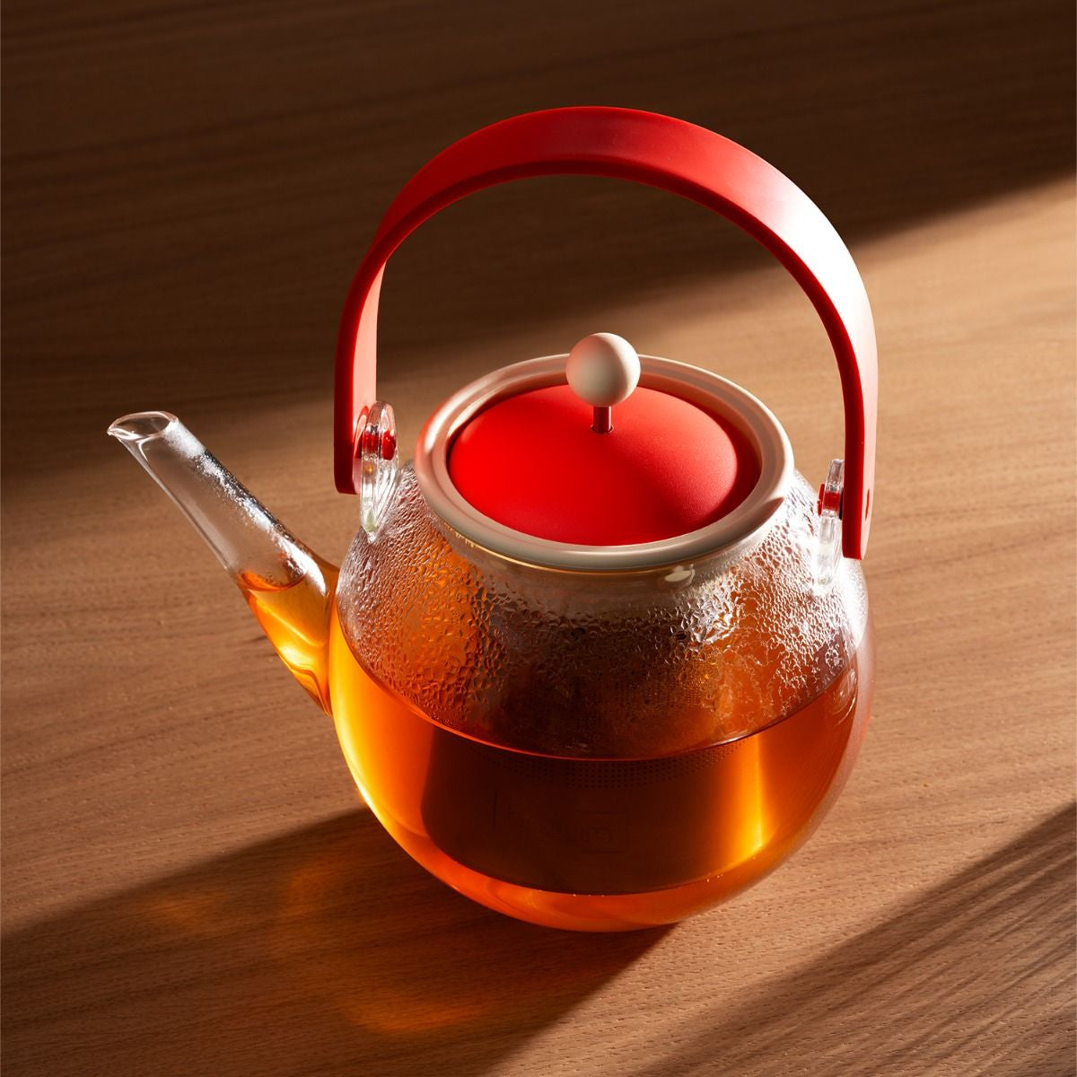 Bodum Teekanne Assam – 1 l, 20,2 × 22,0 × 14,6 cm, Borosilikatglas/Bambus, mit Edelstahlfilter