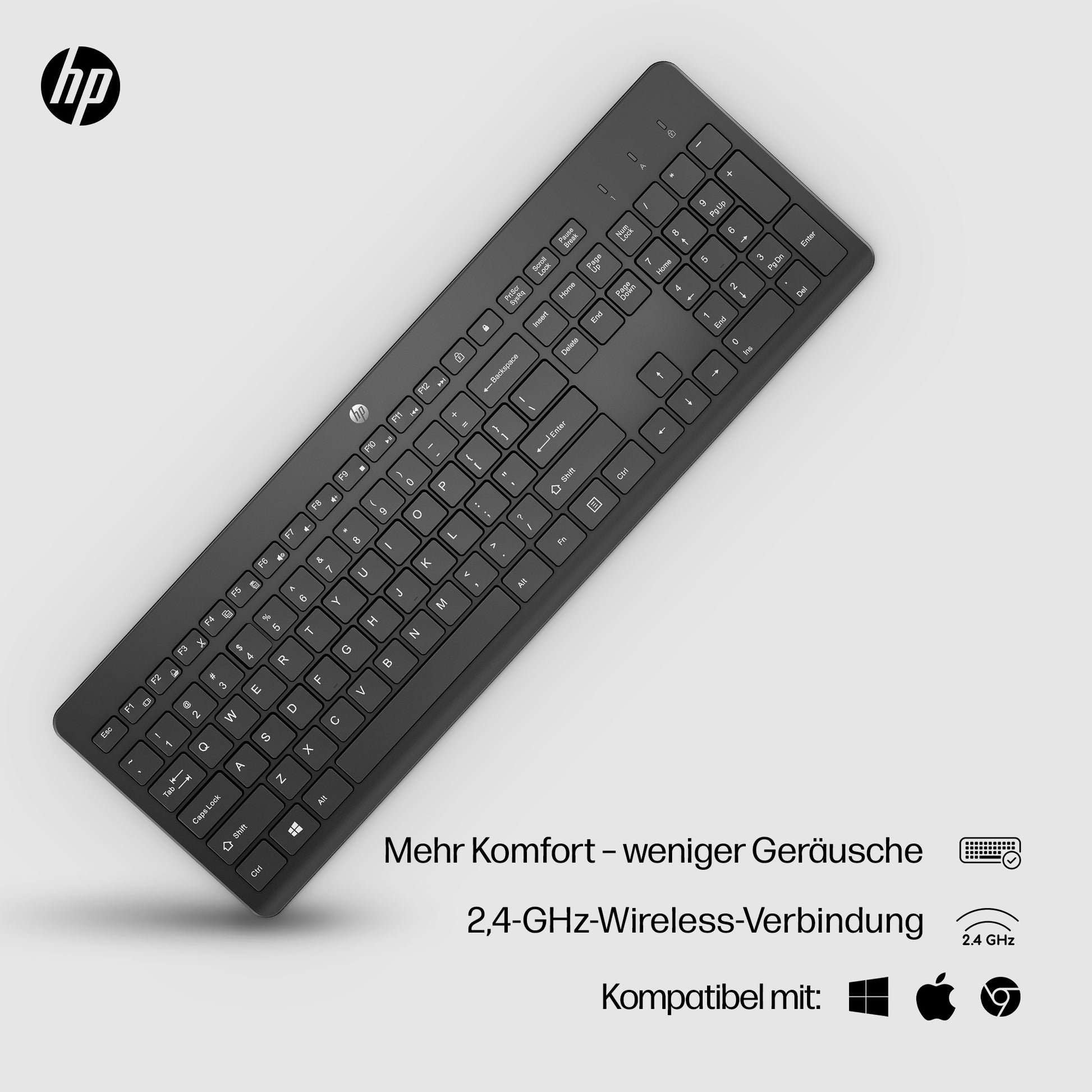 HP 230 – Tastatur, kabellos, schwarz