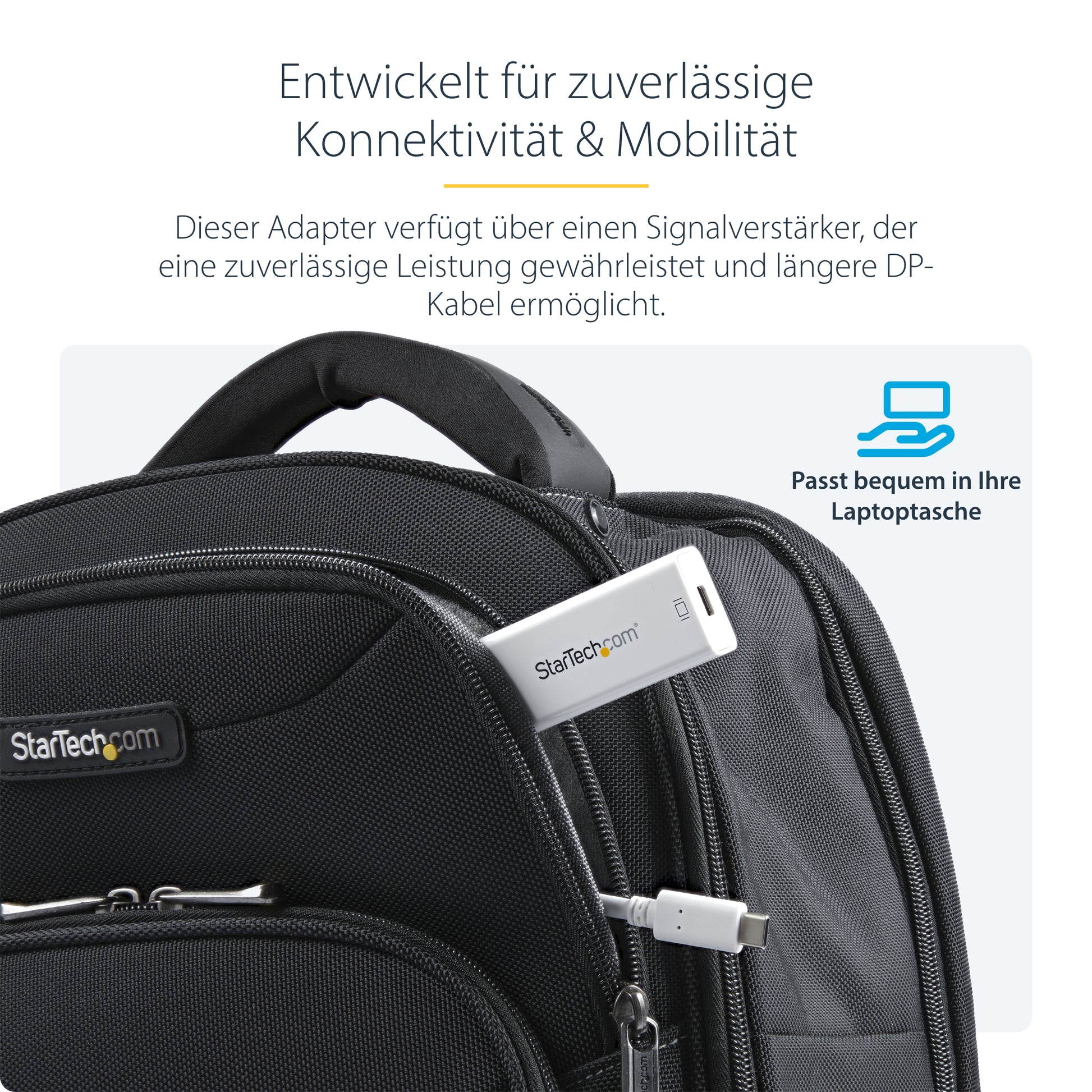 StarTech.com USB-C zu Mini DisplayPort Adapter – 4K (3840 × 2160) @ 60 Hz, DisplayPort 1.2, 1,4 cm, Weiss