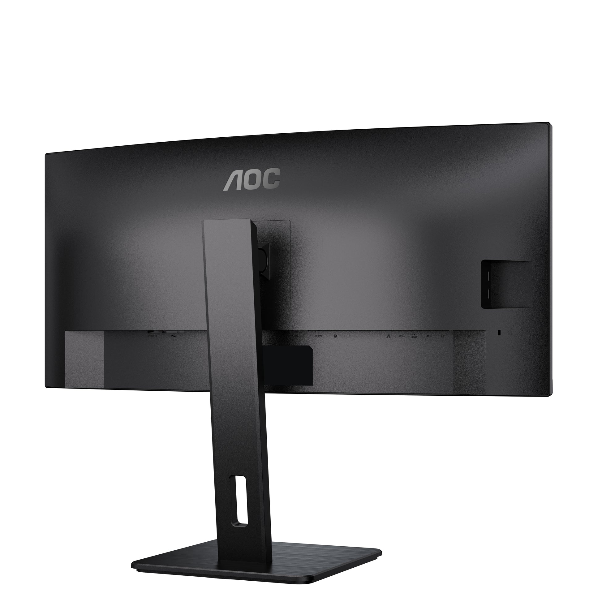 AOC Monitor, 34", 3440 × 1440 (UWQHD), VA, 100 Hz, 300 cd/m², KVM, USB-C, Gebogen, VESA 100 × 100, Schwarz