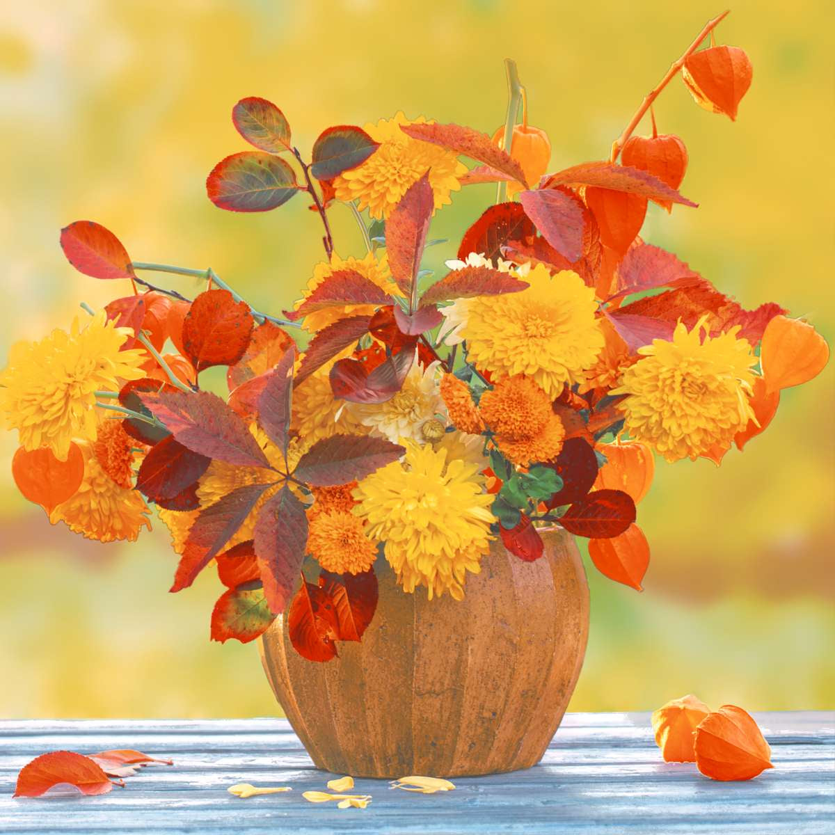 Paper + Design Servietten Herbstbouquet – 33 × 33 cm, 3-lagig – 20 Stück