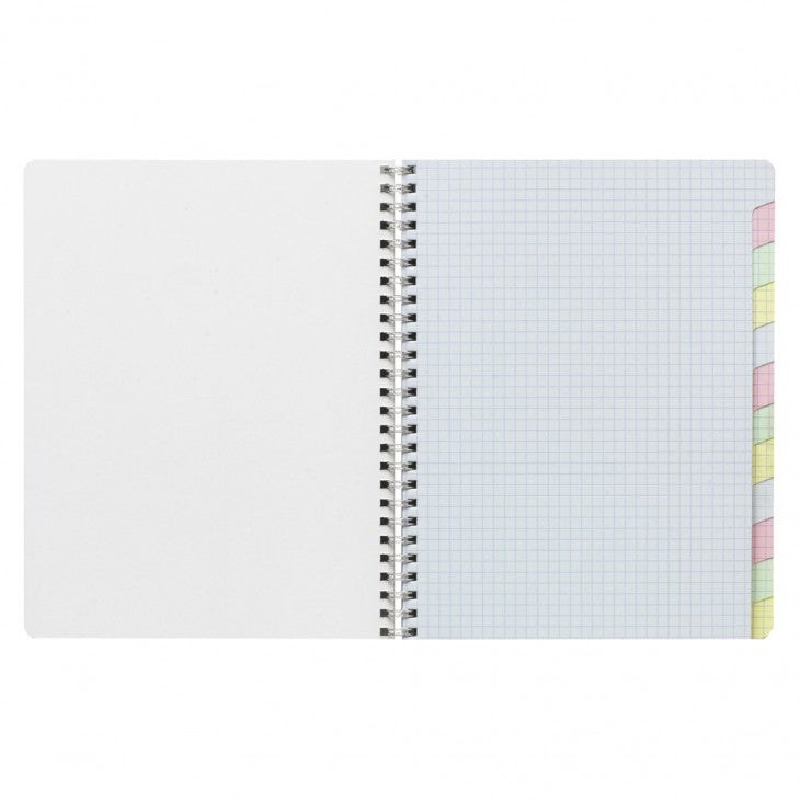Clairefontaine Spiralheft, 175 × 220 mm, 5 mm kariert, 120 Seiten, 90 g/m² – sortiert
