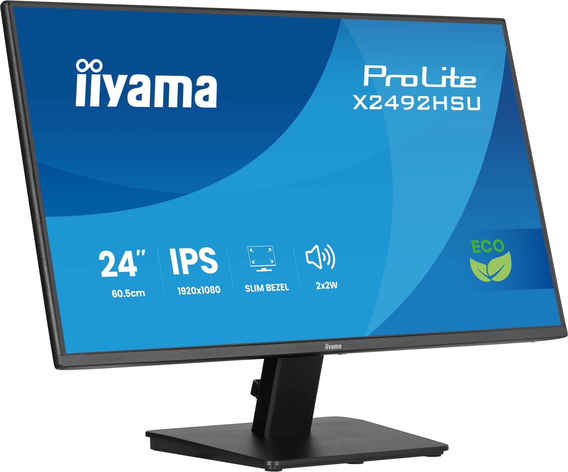iiyama ProLite X2492HSU-B1 – Monitor, 24", 1920 × 1080 (Full HD), IPS, 120 Hz, 300 cd/m²