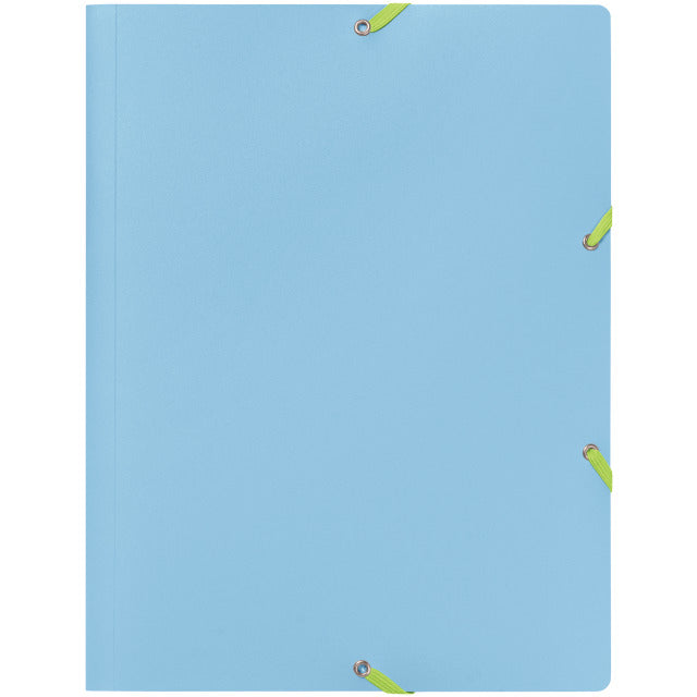 Kolma Sammelmappe für A4, Kunststoff, blau/grün, mit Gummizug