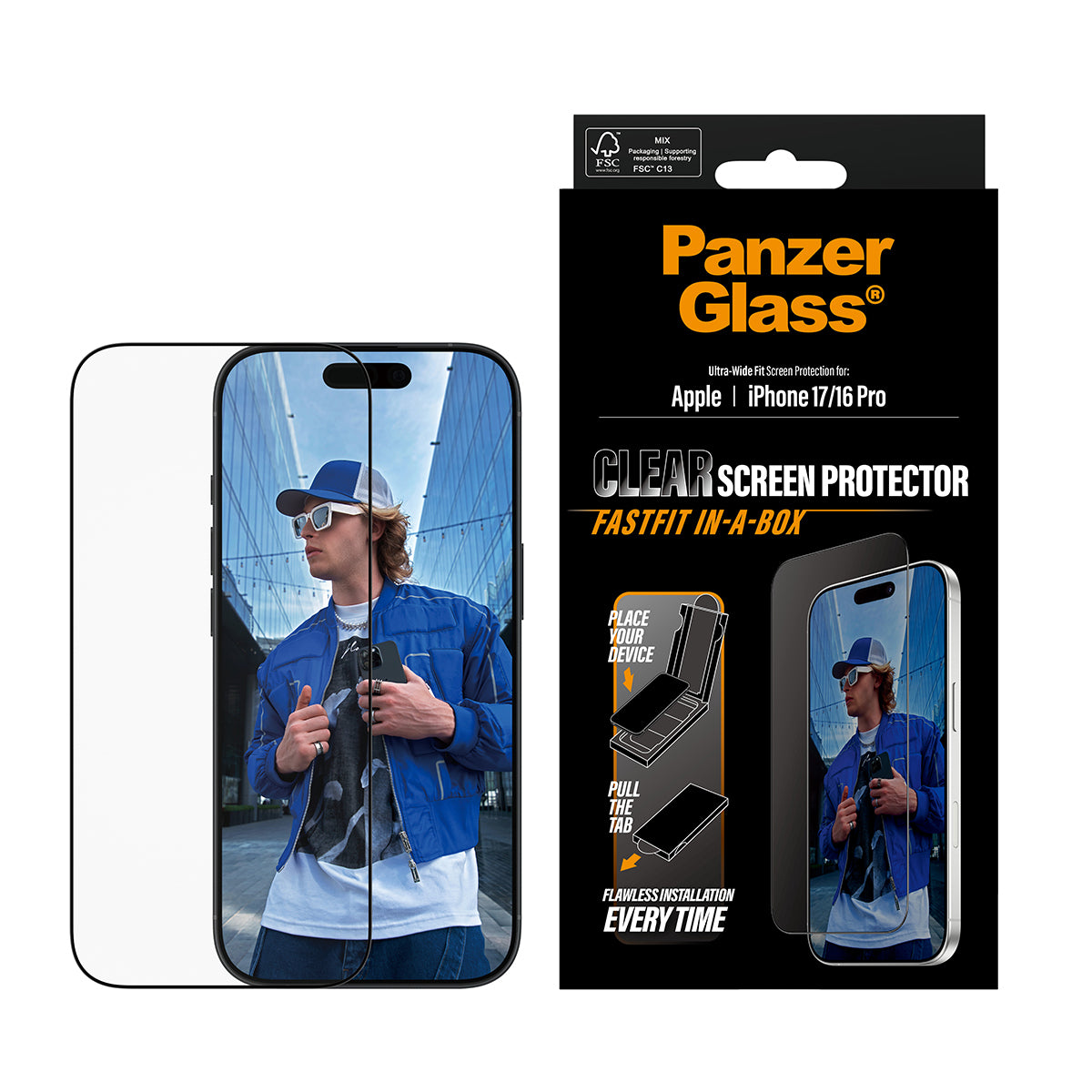PanzerGlass Displayschutzfolie – für Apple iPhone 17