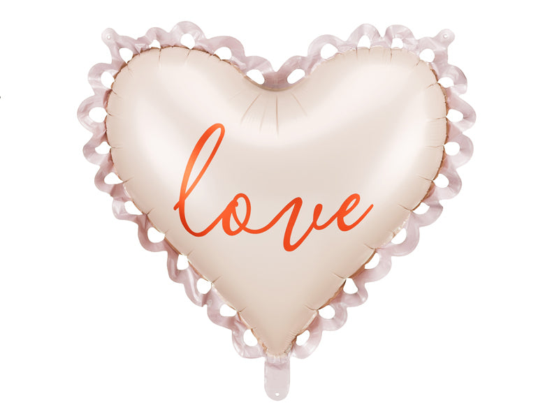 PartyDeco Folienballon – Herz, 45 × 50 cm – Polyethylen (PE), mehrfarbig