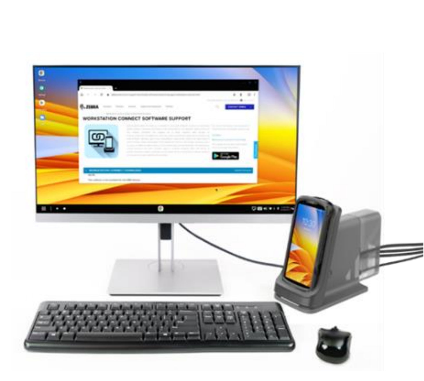 Zebra CRD-NTC7X-1SNWS-01 Lade-/Daten-Cradle – HDMI, Ethernet, USB-A ×4 – für TC73/TC78 – Schwarz