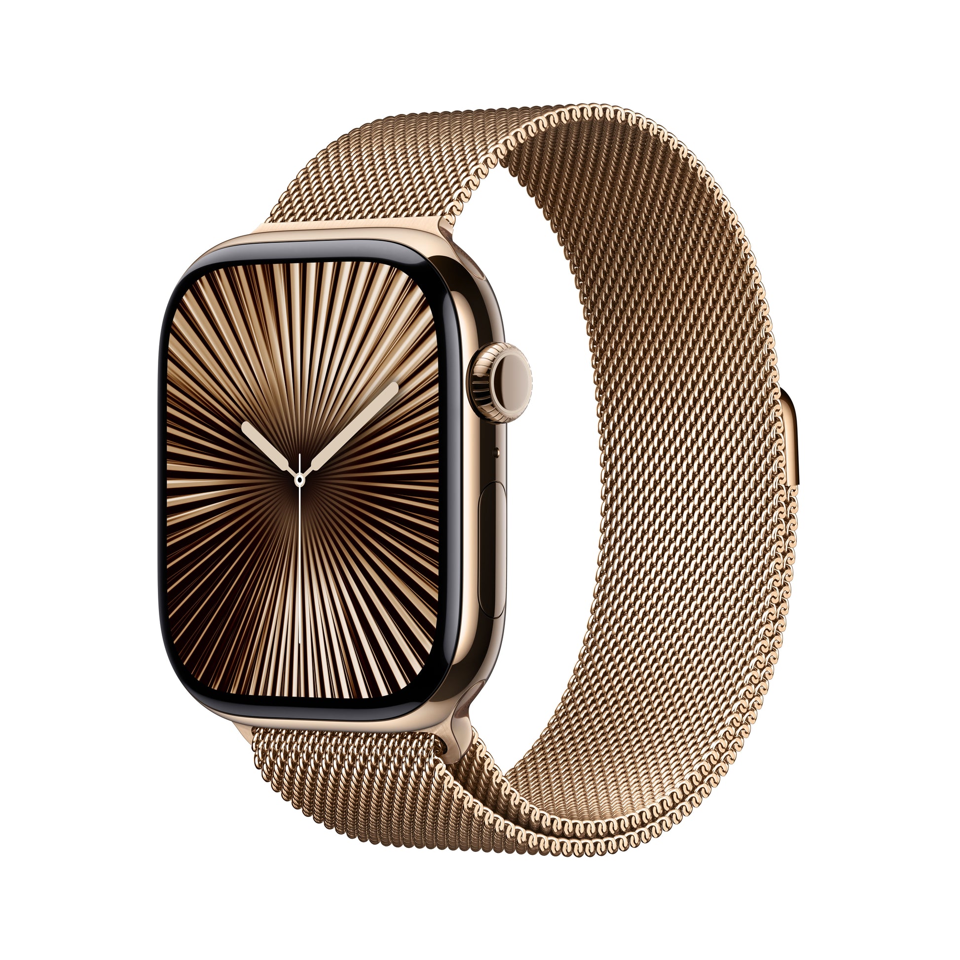 Apple Watch S10 – Smartwatch – 39 mm, LTE, OLED, 50 m, IP6X, Gold/Roségold, Bandgrösse M/L, Milanese Loop