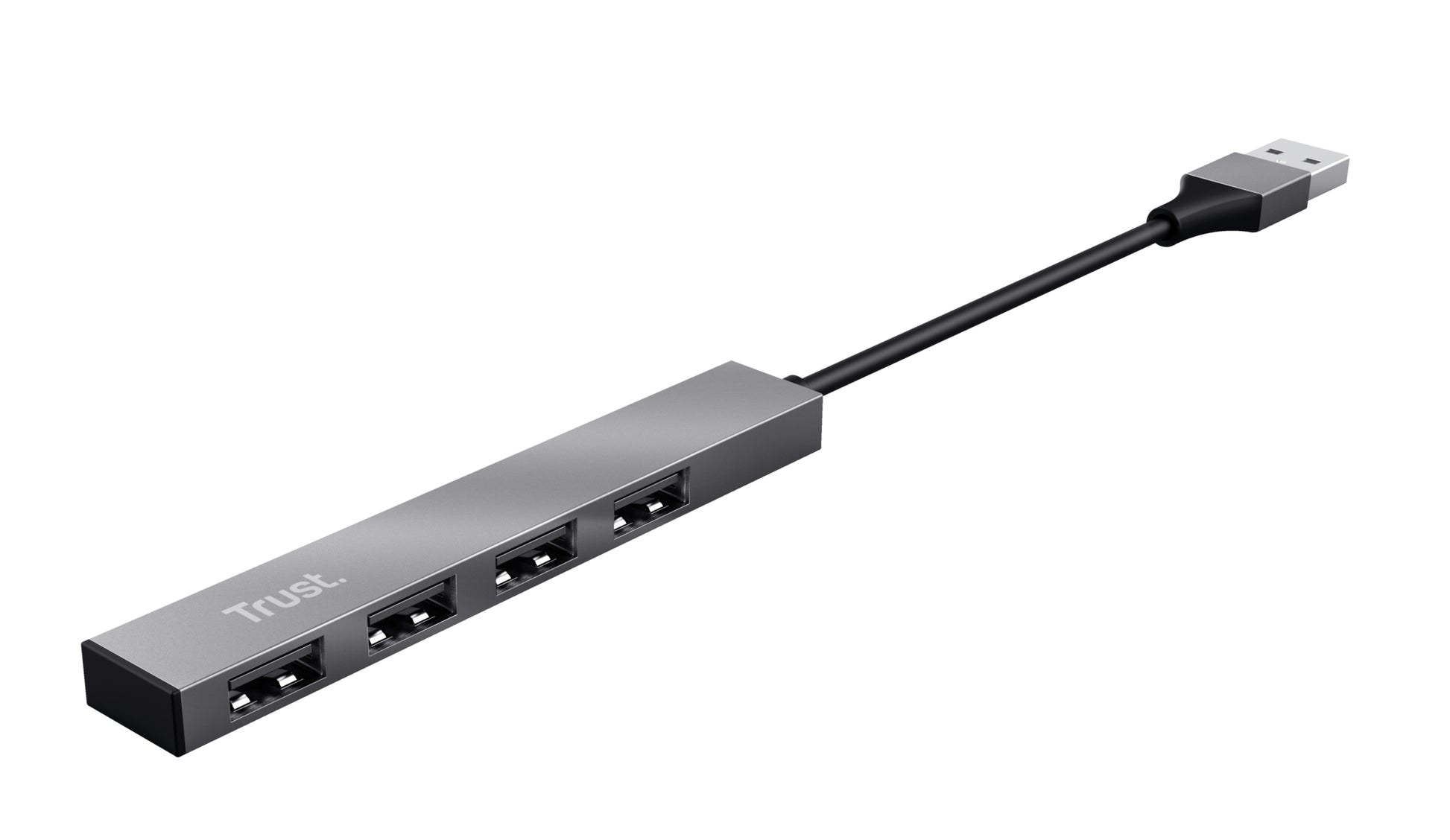 Trust Halyx Mini USB-Hub – USB 2.0, 4× USB-A, für Windows/Mac/ChromeOS