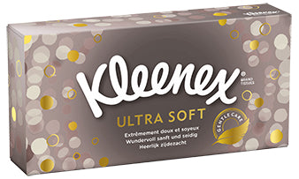 Kleenex Ultra Soft Kosmetiktücher – 3-lagig, weiss – 64 Tücher