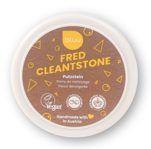 Bluu Badreiniger – Putzstein Cleantstone Orange für Chromstahl & Glaskeramik-Kochfelder – 250 g