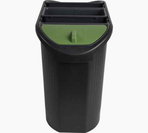 Exacompta Papierkorb TOPLINE – 26 l – Kunststoff (PP), oval – schwarz/anthrazit