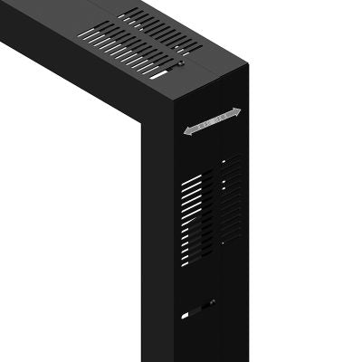 Hagor Enclosure 75" – Schutzgehäuse, Hochformat, VESA 600×800 mm, für Displays bis 75", Schwarz