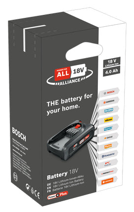 Bosch Akku 18 V 4,0 Ah Li-Ion – POWER FOR ALL 18 V