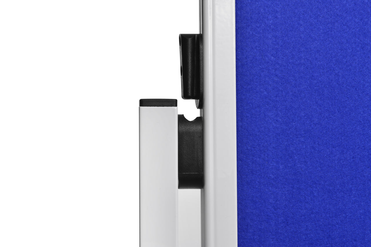 Legamaster Moderationswand – Filz, mit Rollen, doppelseitig – 120 × 150 cm – Blau, Alurahmen