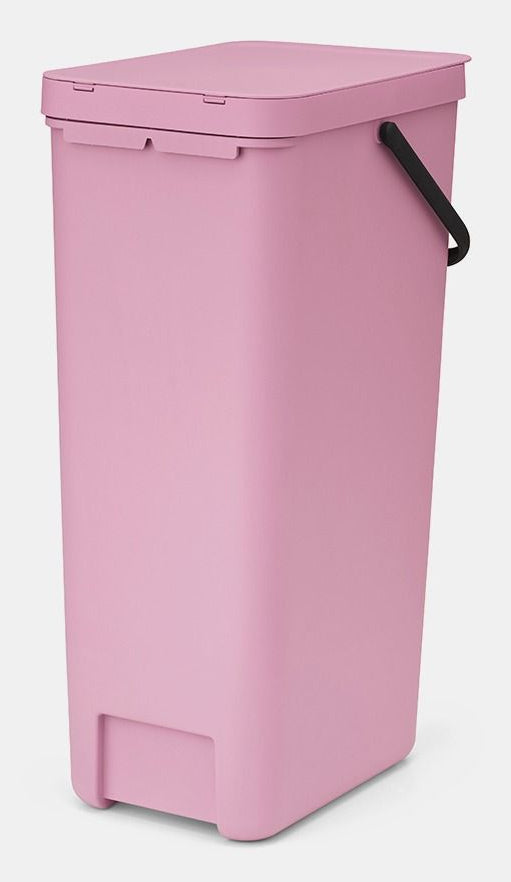 Brabantia Recyclingbox Sort & Go – 40 l – Kunststoff, rechteckig – rosa