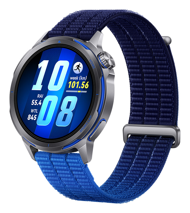Huawei Watch GT Runner 2 44 mm GPS – Titan, Blau, 40 m, für iPhone