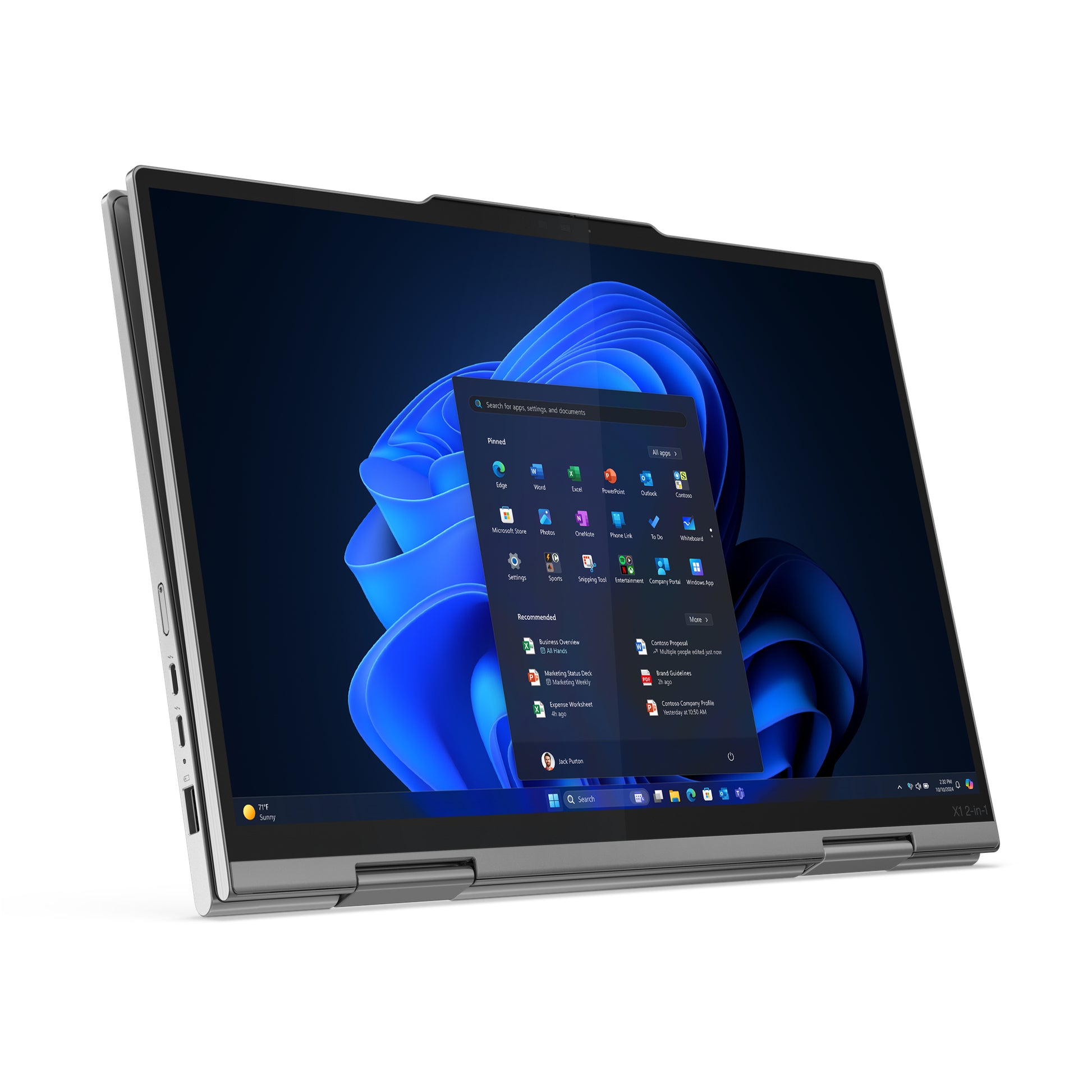 Lenovo ThinkPad X1 2-in-1 – 14", 1 TB, 32 GB RAM, WLAN, Windows 11 Pro, Grau, 10. Generation