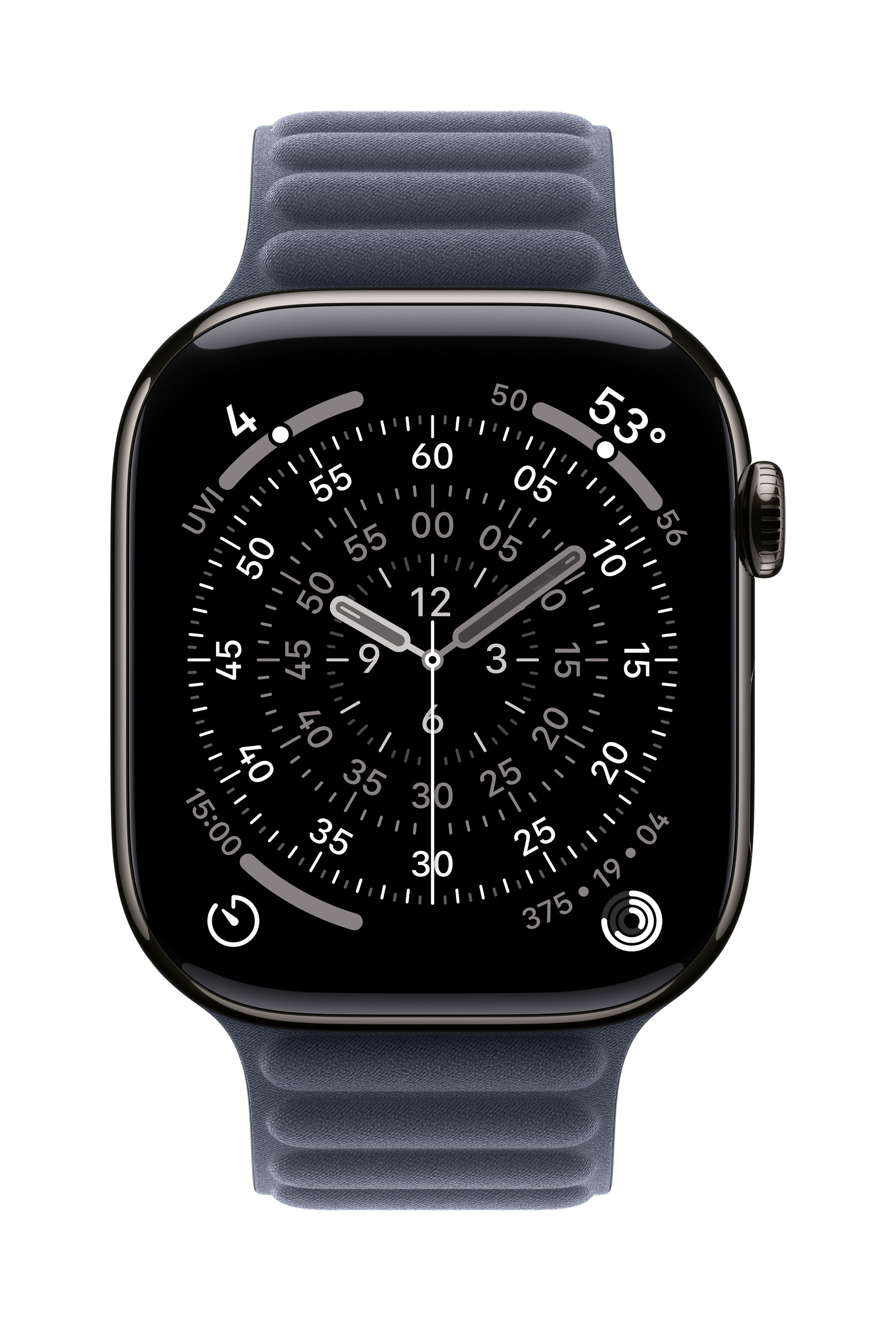 Apple Magnetic Link – Armband – für Apple Watch 46 mm, Navy, S/M, Polyester