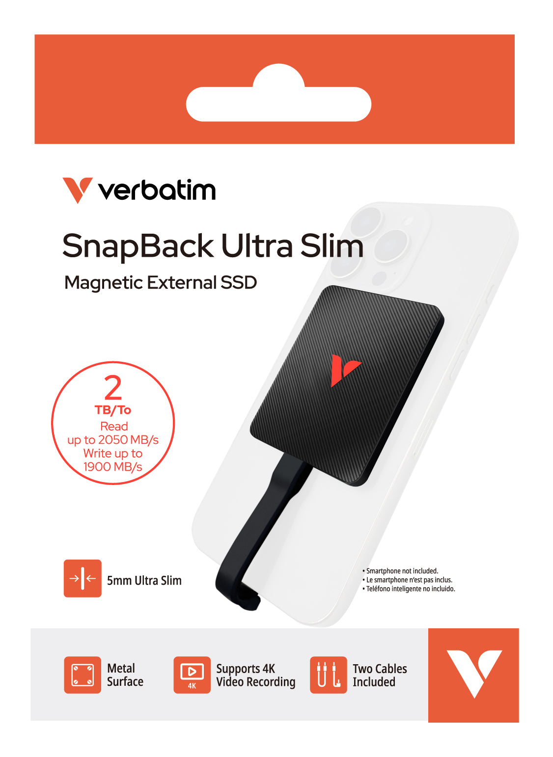 Verbatim SnapBack Ultra Slim SSD – 2 TB (vorinstalliert), M.2