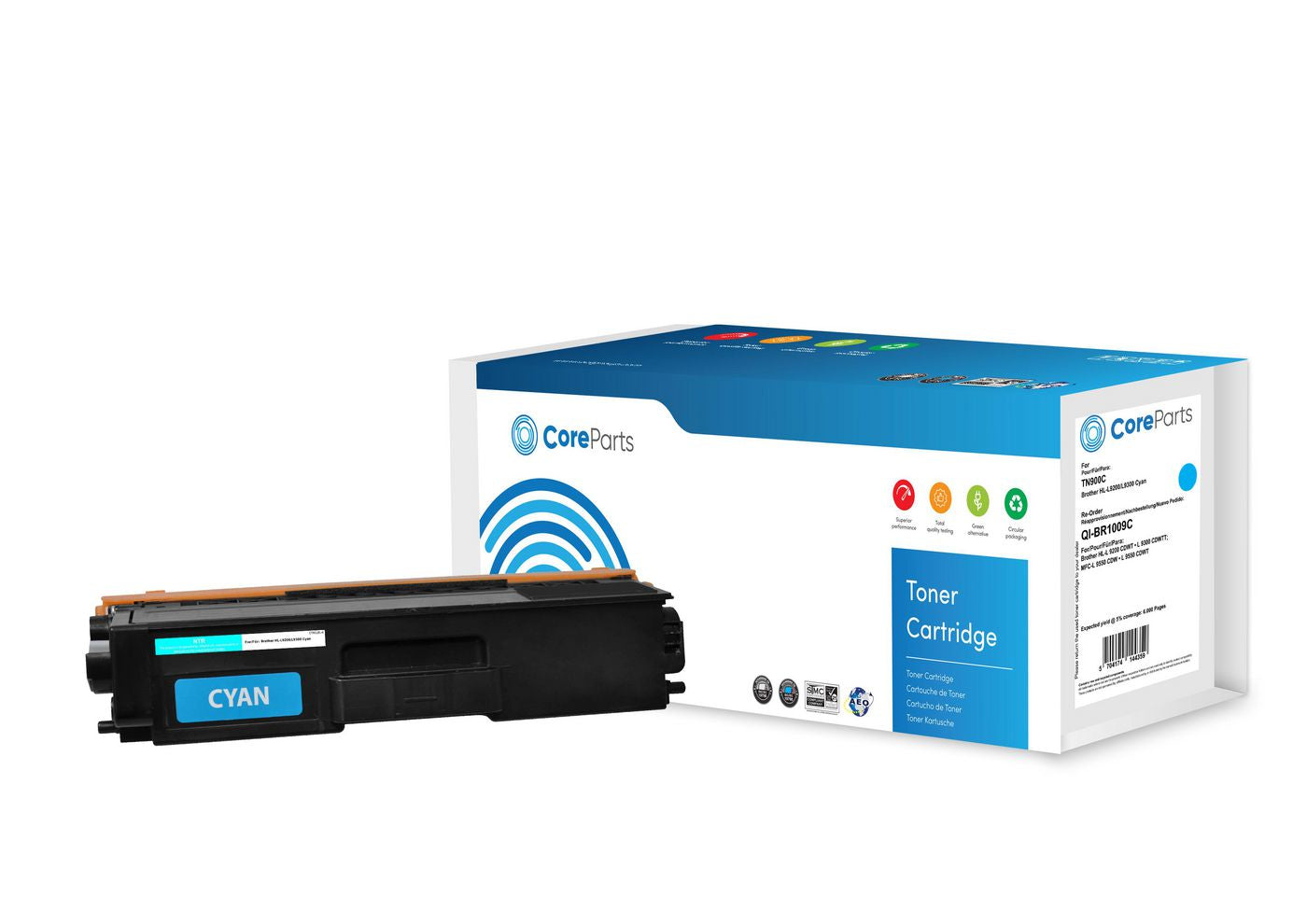 CoreParts TN900C Cyan Toner – Kompatibel – 6'000 Seiten – für Brother HL-L9200/L9300