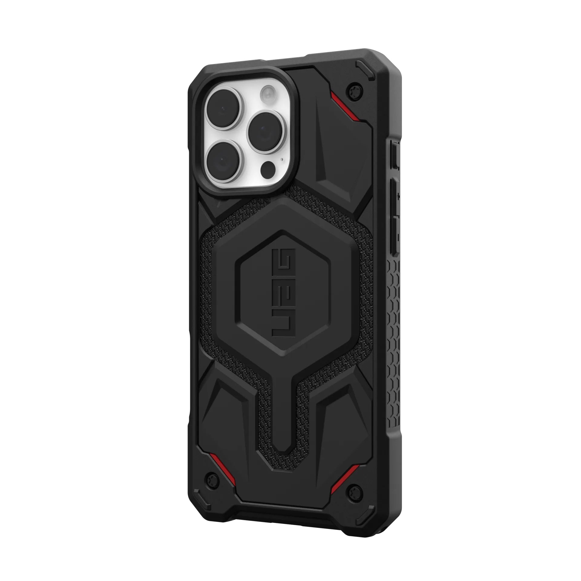 Urban Armor Gear UAG Monarch Pro – Rückcover – für Apple iPhone 16 Pro Max, MagSafe, Kevlar, Schwarz, bis 7,6 m sturzsicher