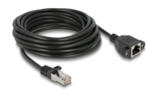 DeLOCK 90779 Patchkabel – Cat6A S/FTP, 5 m, Schwarz, RJ‑45