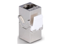 Lindy 60188 Keystone-Modul – RJ-45 zu RJ-45, Cat6a, 500 MHz, Nickel/Gold-Kontakte, Zinkgehäuse