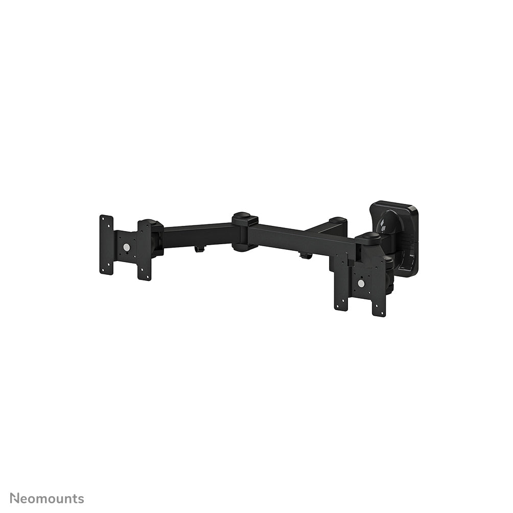 Neomounts FPMA W960D – Wandhalterung, 2 Monitore, Wand, bis 23", VESA 75 × 75 mm, 12 kg, neigbar, schwarz