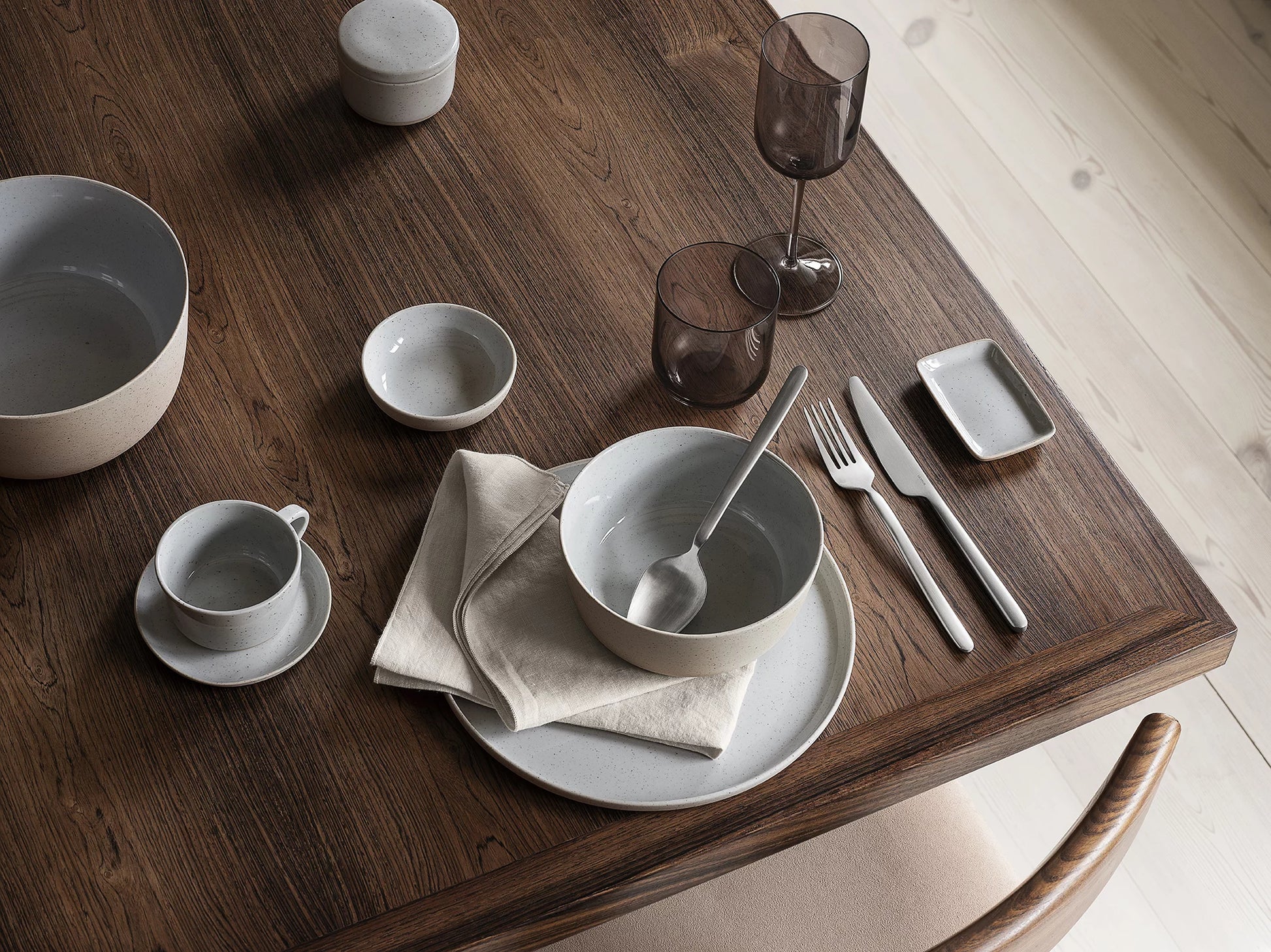 Blomus STELLA Besteck-Set – 16-teilig, 20 cm, Edelstahl, matt, spülmaschinenfest
