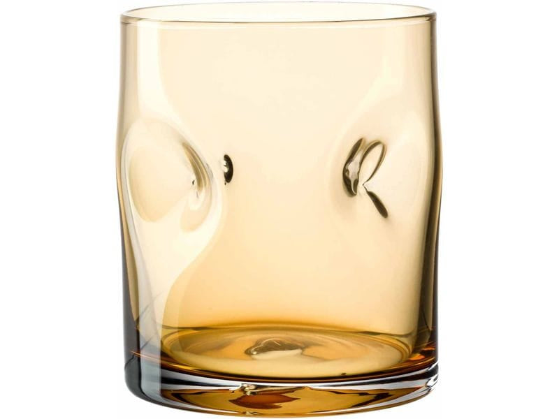 LEONARDO VESUVIO Trinkglas – 0,30 l, Glas, Bernstein, 4 Stück