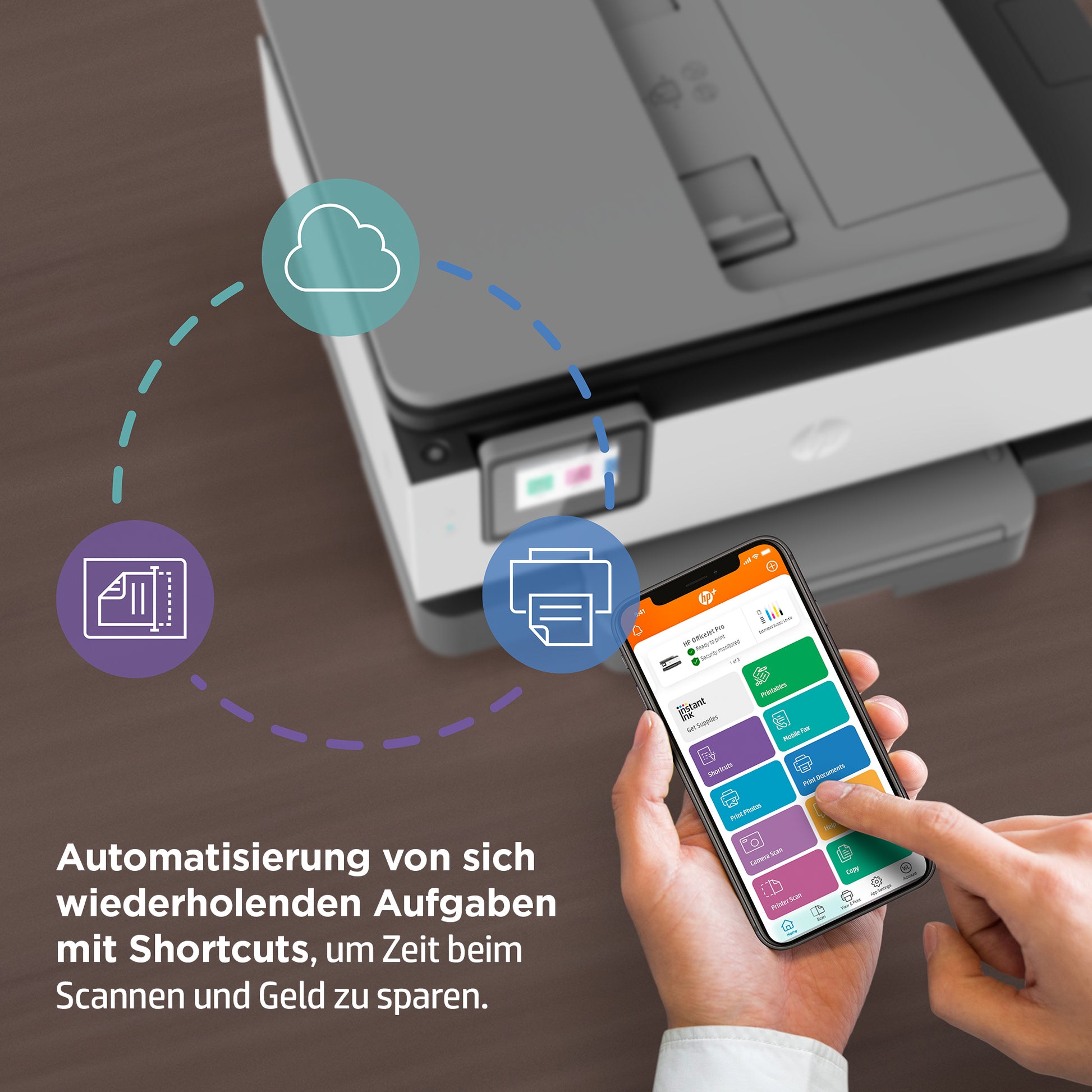 HP OFFICEJET PRO 8024E – Farbtintenstrahl-Multifunktionsdrucker, A4, 4-in-1, Duplex, ADF, WLAN/LAN, AirPrint