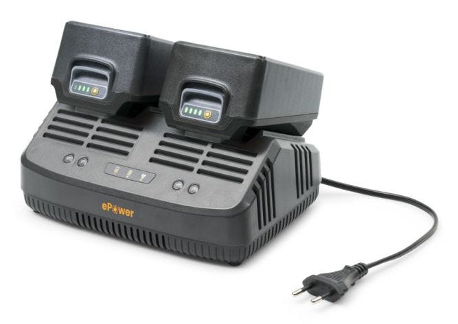 Stiga C 215 D Multi-Bay Akku-Ladegerät 2×, 20 V 2 A – für STIGA ePower (Li-Ion) – grau