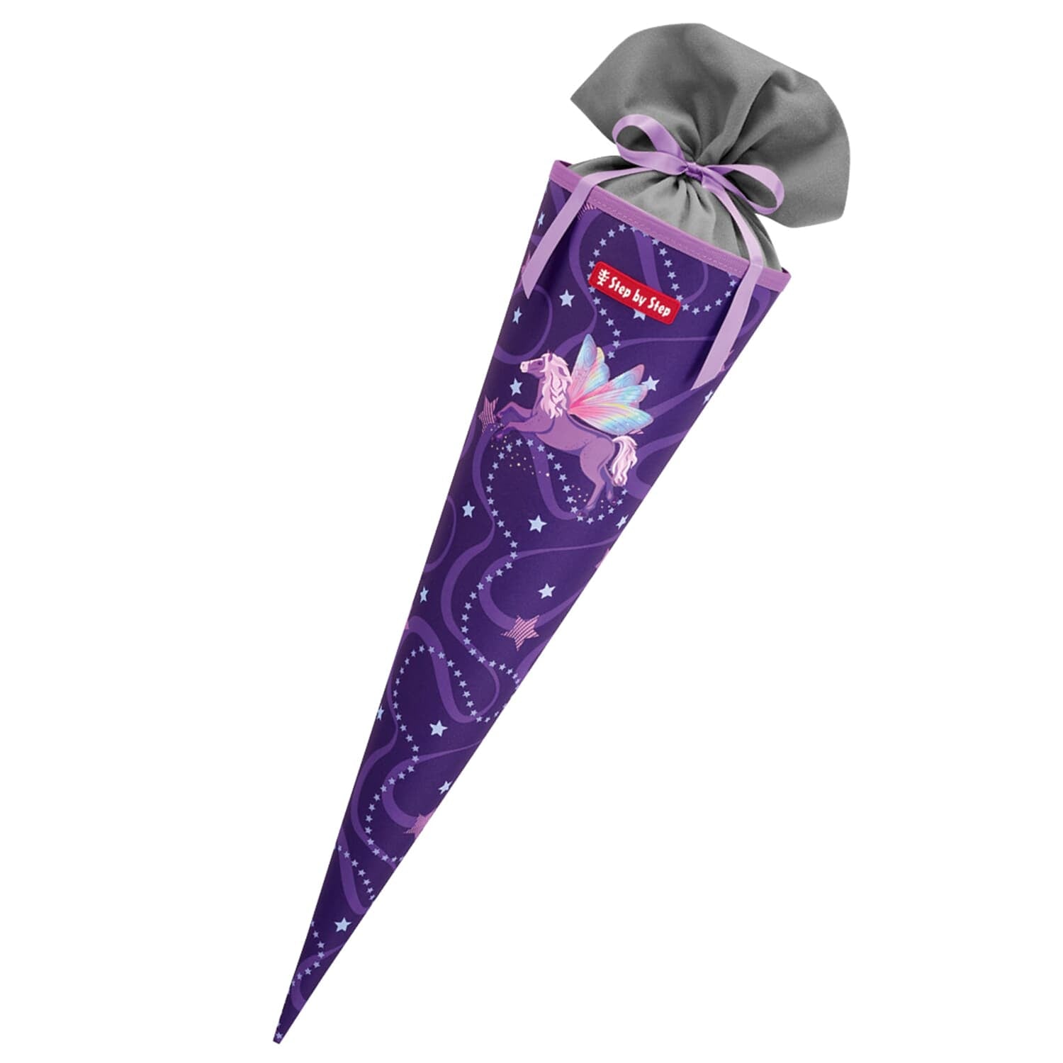 Step by Step Schultüte 70 cm × Ø 18 cm, 5 l – Motiv Pegasus Emily – Serie SPACE – rPET