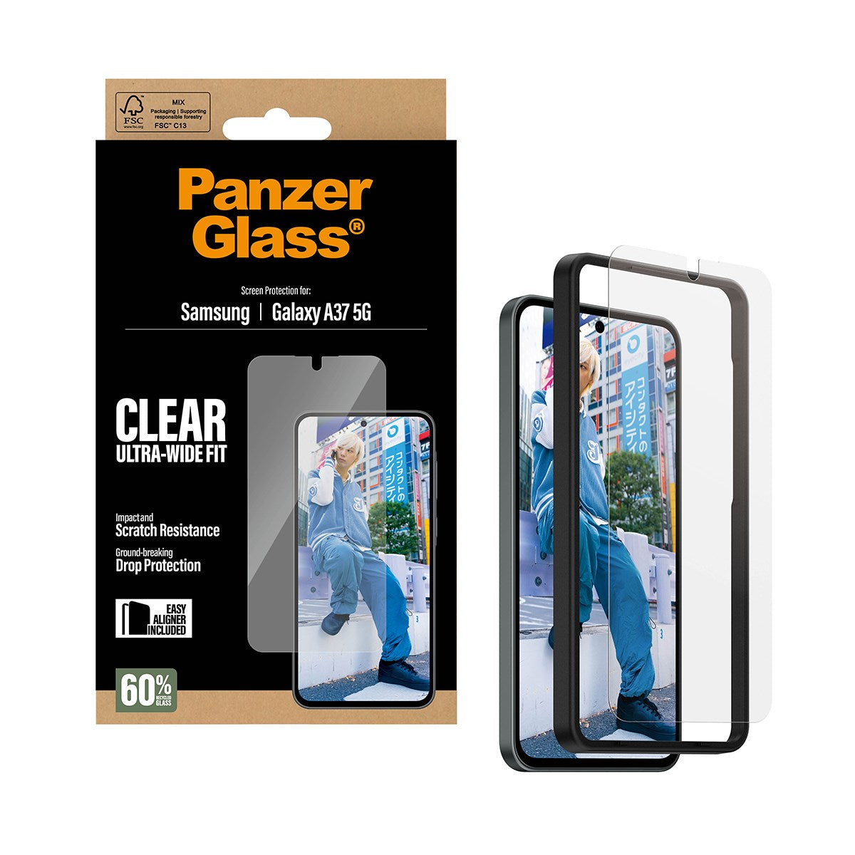 PanzerGlass Displayschutz, Ultra-Wide Fit – für Galaxy A37 5G