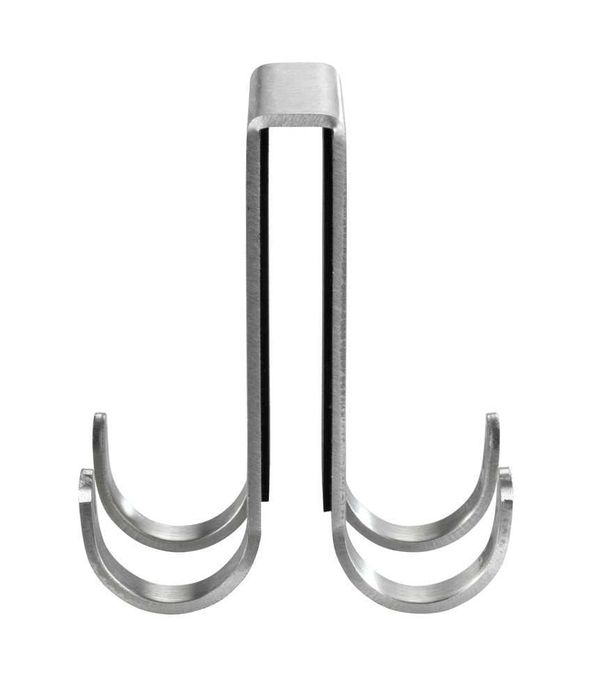 WENKO Haken Vieste Duo – Edelstahl matt, 5,5×7×6 cm