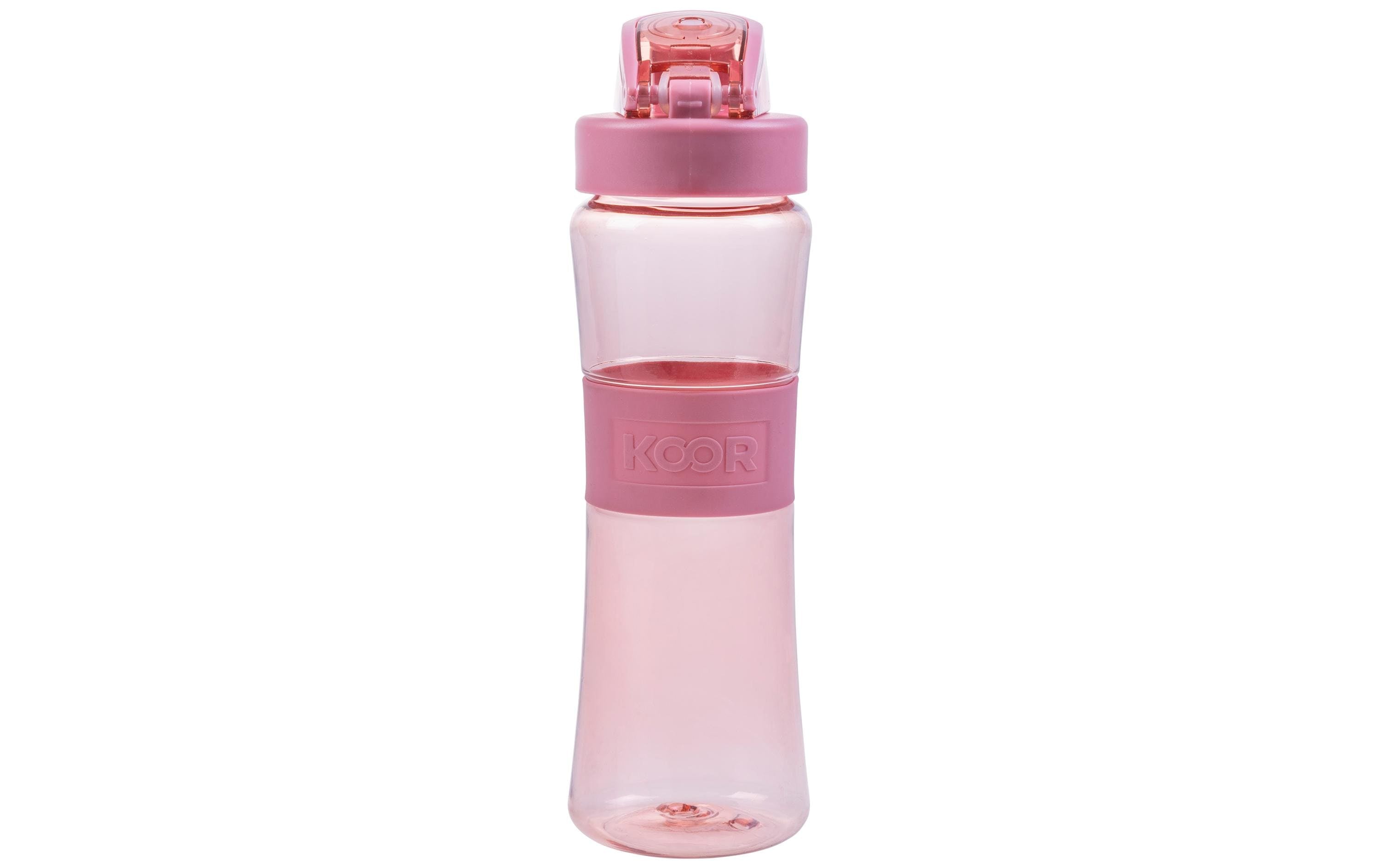 KOOR Trinkflasche 650 ml – Kunststoff, Schraubdeckel, Rosa