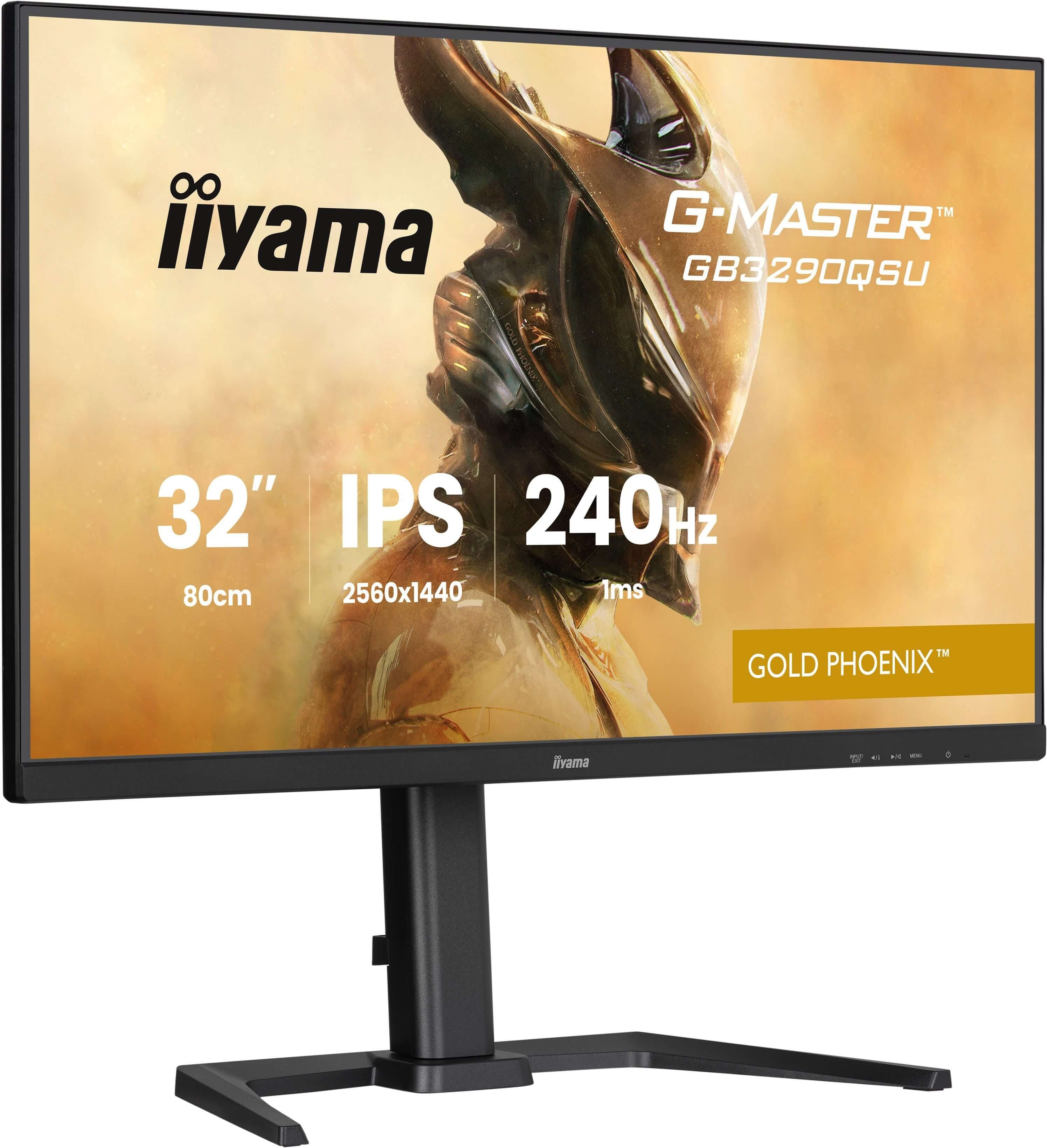 iiyama G-MASTER GB3290QSU-B1 – Monitor, 31,5" 2560 × 1440 (WQHD), IPS, 240 Hz, 400 cd/m²