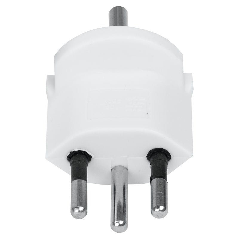 Steffen Adapterkabel, T12–Schuko (Typ E/F), 3-polig (geerdet), 10 A 250 V – Weiss